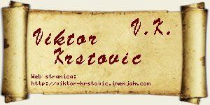 Viktor Krstović vizit kartica